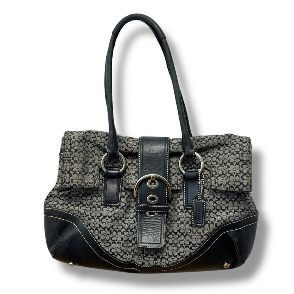 Coach Vintage Y2K Soho Signature Jacquard C Canvas Satchel Hobo Bag K0785-F10929